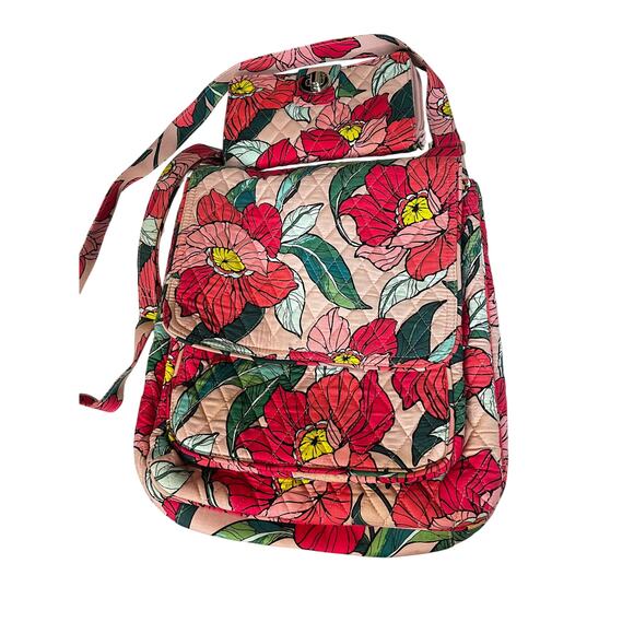 Vera Bradley pink floral quilted shoulder bag with matching wallet casual travel - Picture 2 of 9